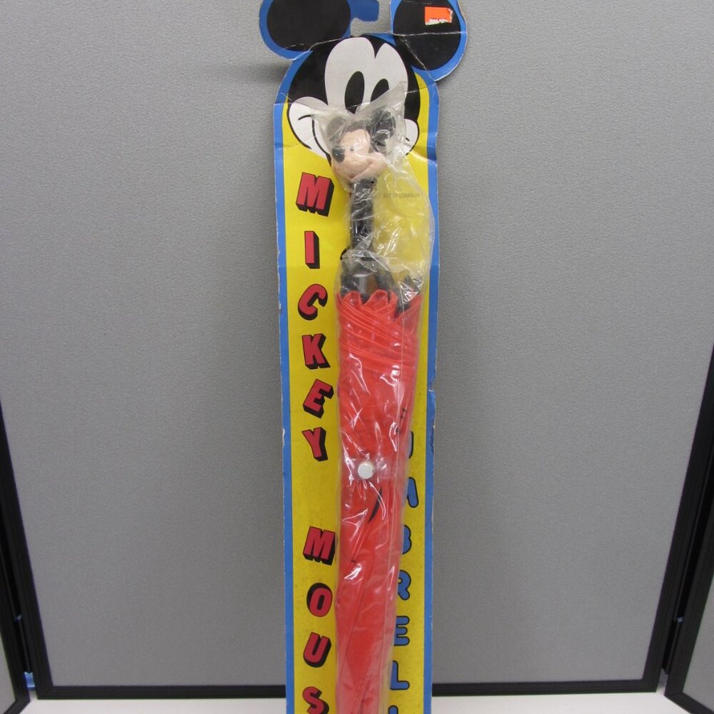 Mickey Mouse Walt Disney Company Shaw Creations Red Umbrella. Rare Vintage NIP!